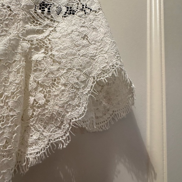 Doen White Lace Button-Front Blouse - Picture 3 of 7
